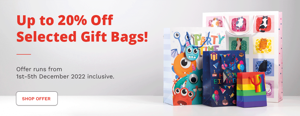 Up to 20% Off Selected Gift Bags Now On!